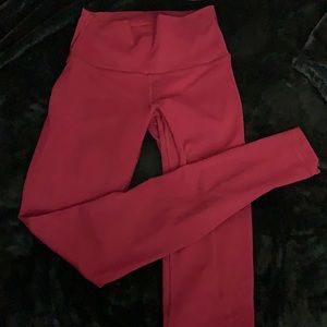 LULULEMON RED LEGGINGS - size 4